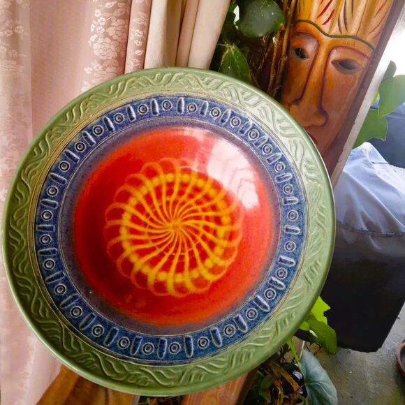 Beautiful Dan Tolkoff Original Art Pottery Hand Embellished Decorative Hand Thro - Picture 6 of 16